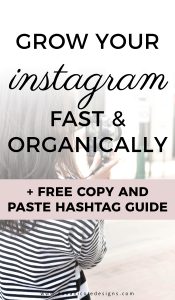 image with text overlay: grow your instagram fast and organically